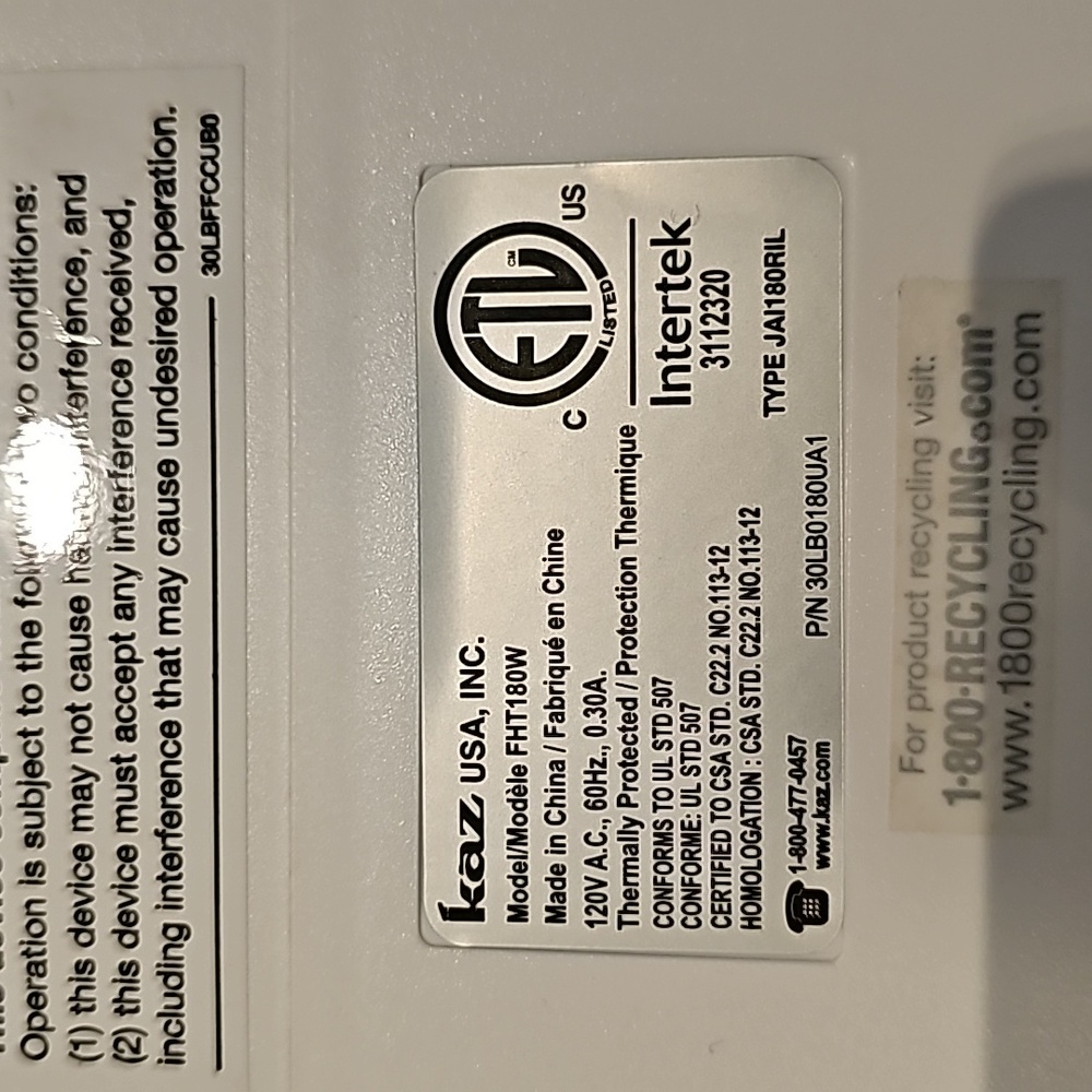 Febreze Mini Tower Air Purifier with Dual-Action HEPA-Type Filter, FHT180W, - Picture 7 of 8
